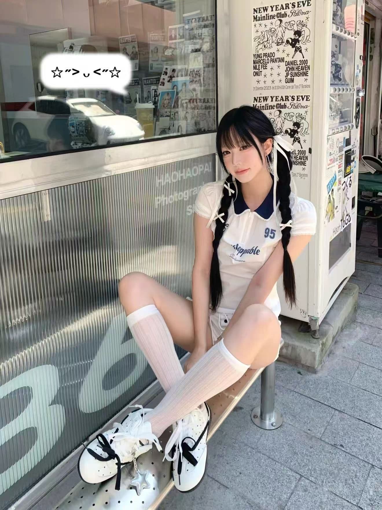 원본 탑 실크 길다 나일론 원단 원본 솜씨 POLO 칼라 반팔 셔츠 몸매 가꾸기 허리 수축 셔츠 여성복 여름 상세 이미지 8