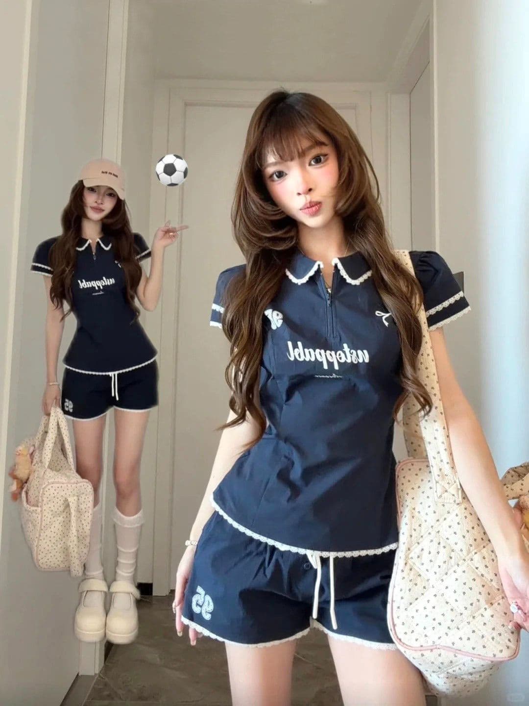 원본 탑 실크 길다 나일론 원단 원본 솜씨 POLO 칼라 반팔 셔츠 몸매 가꾸기 허리 수축 셔츠 여성복 여름 상세 이미지 10