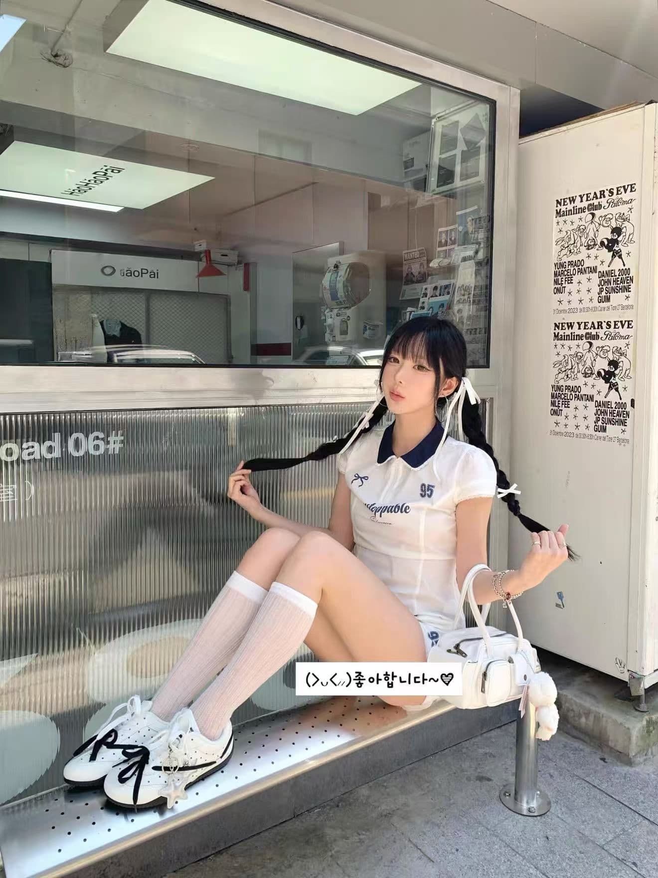 원본 탑 실크 길다 나일론 원단 원본 솜씨 POLO 칼라 반팔 셔츠 몸매 가꾸기 허리 수축 셔츠 여성복 여름 상세 이미지 14