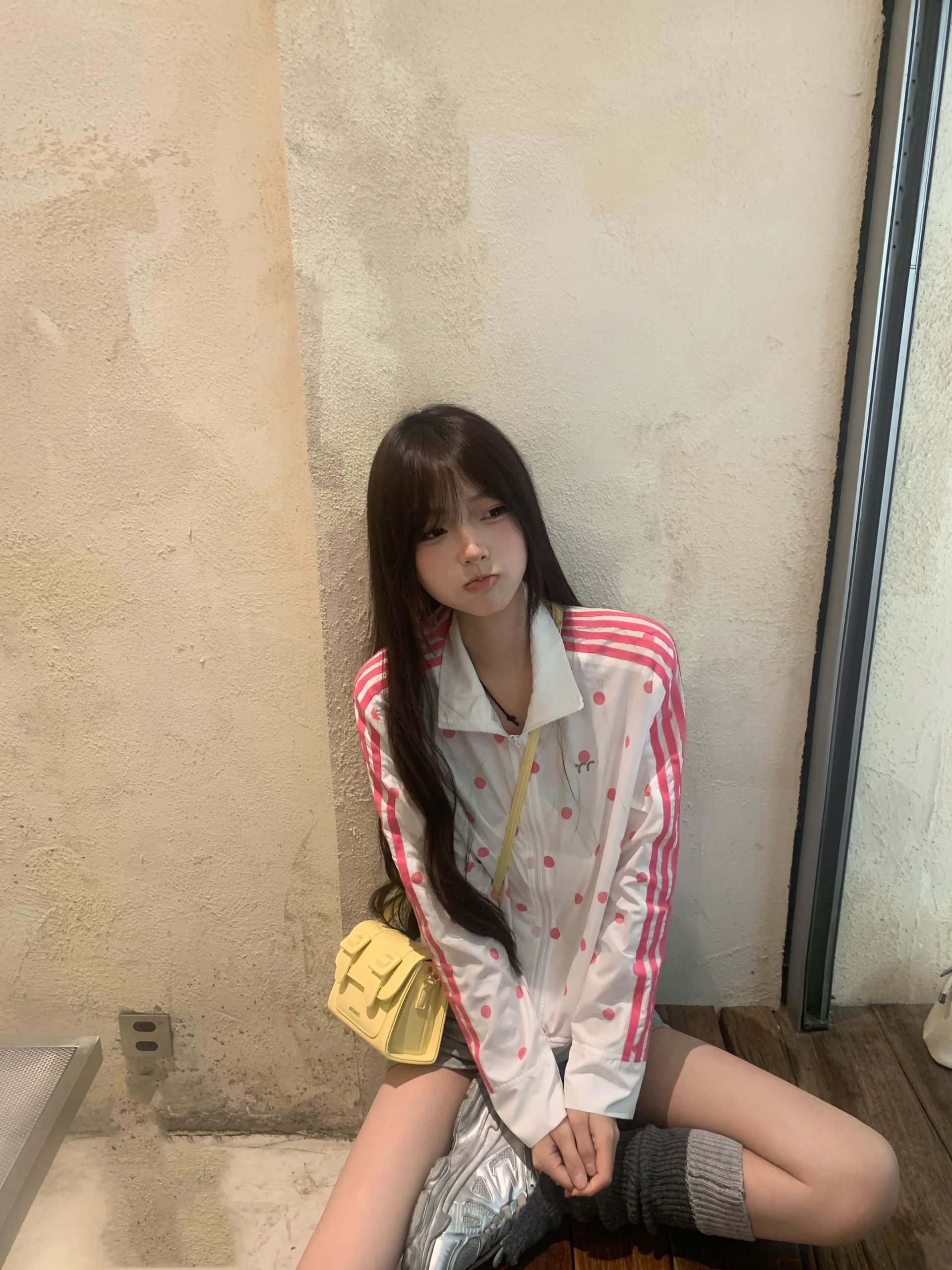 원본 자수 더블 지퍼 폴리 에스터 브로케이드 폴리 에스터 주름 전체 인쇄 도트 무늬 스탠드 칼라 자외선 차단 의류 상세 이미지 4