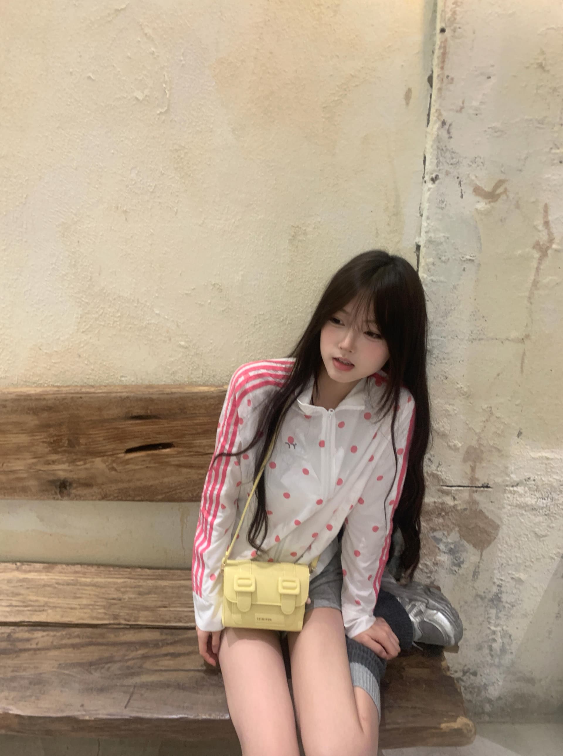 원본 자수 더블 지퍼 폴리 에스터 브로케이드 폴리 에스터 주름 전체 인쇄 도트 무늬 스탠드 칼라 자외선 차단 의류 상세 이미지 6