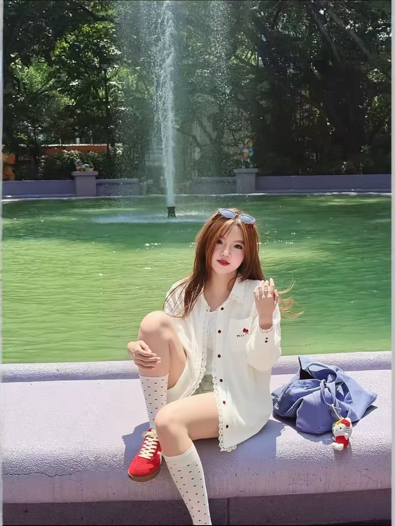 원본 솜씨 원본 원단 kt 고양이 자수 긴팔 셔츠 루즈핏 느긋한 바람 얇은 스타일 재킷 태양 보호 셔츠 여성 여름 상세 이미지 6