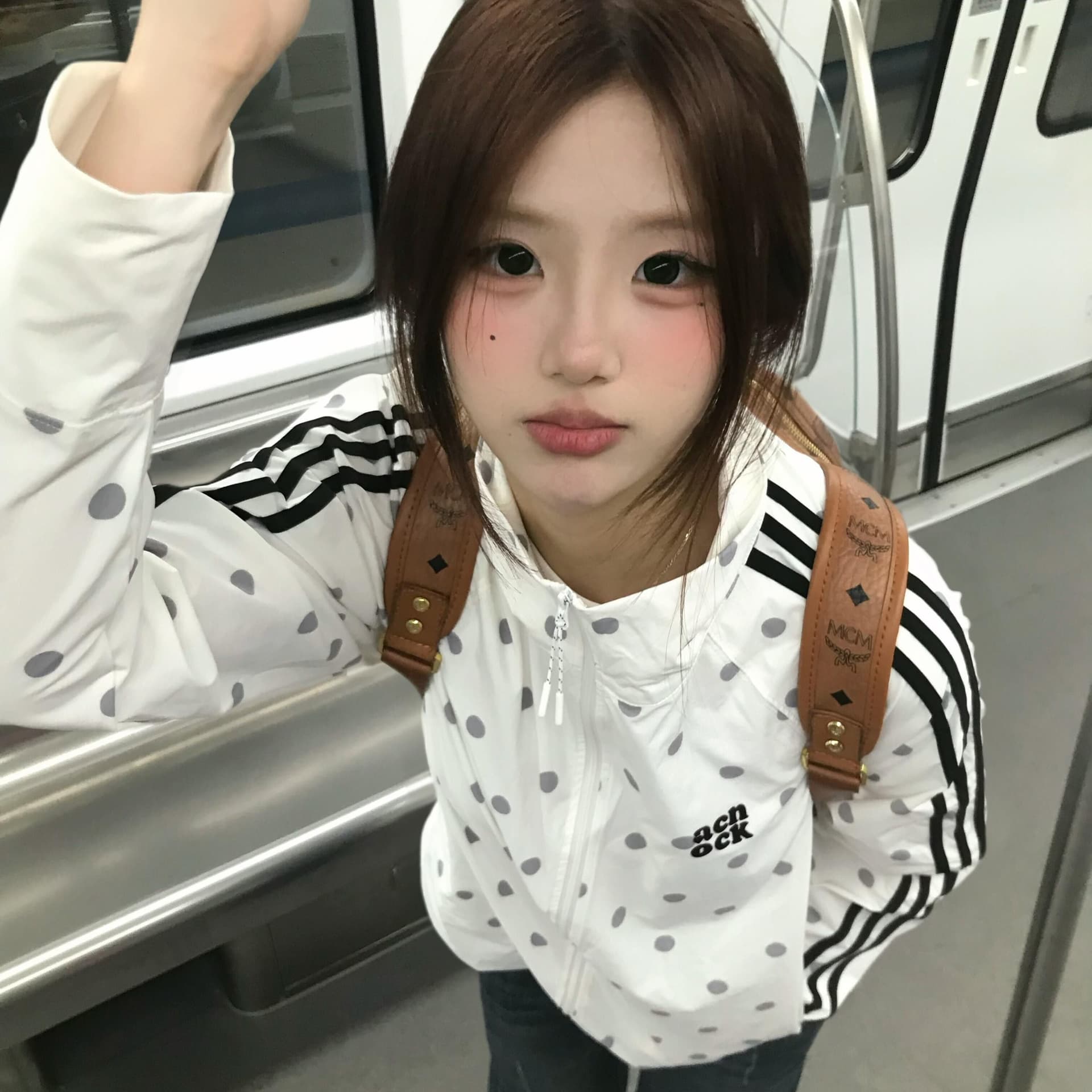 스탠드 칼라 맨위 트렌디 도트 무늬 자외선 차단 의류 여자 디자인 센스 작은 대중 자외선 차단 재킷 3개 바 여름 얇고 가벼운 통기성 이미지 5