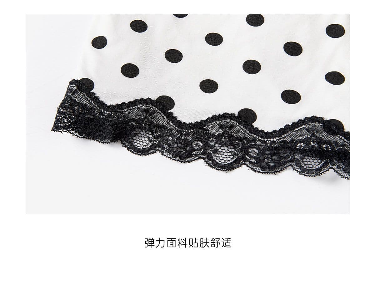 화이트 워터 여성 고대 조기 작은 도트 무늬 레이스 레이스 슬립 타이트 스커트 여성 여름 레트로 분위기 슬림해 보이는 드레스 상세 이미지 11
