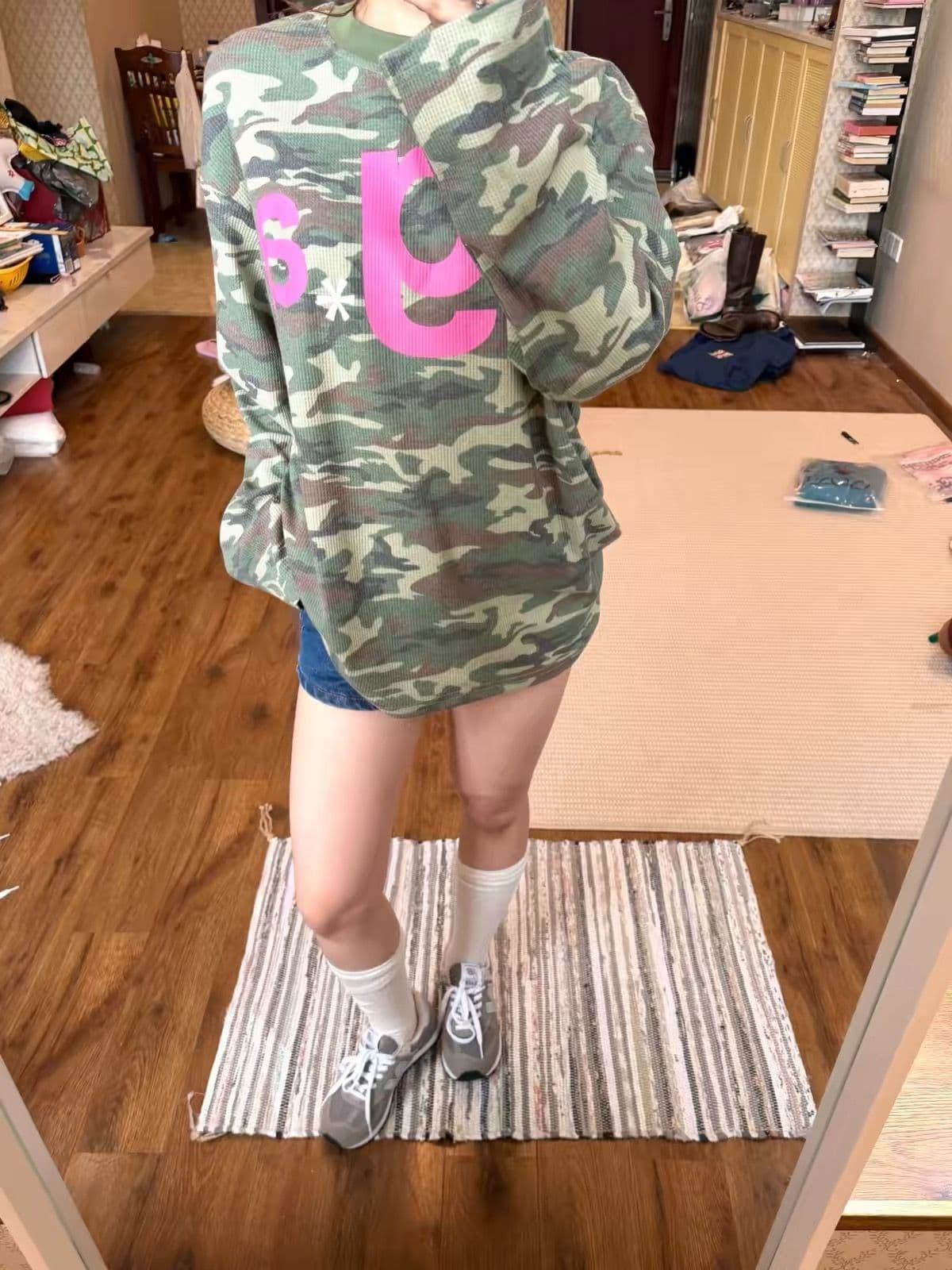 65 35 후아 남편 그리드 250그램 긴팔 티셔츠 여성 상세 이미지 4