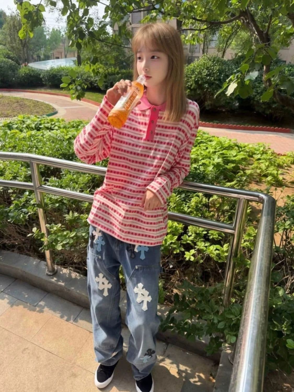 원본 솜씨 순면 220 그램 긴팔 티셔츠 여성 상세 이미지 5