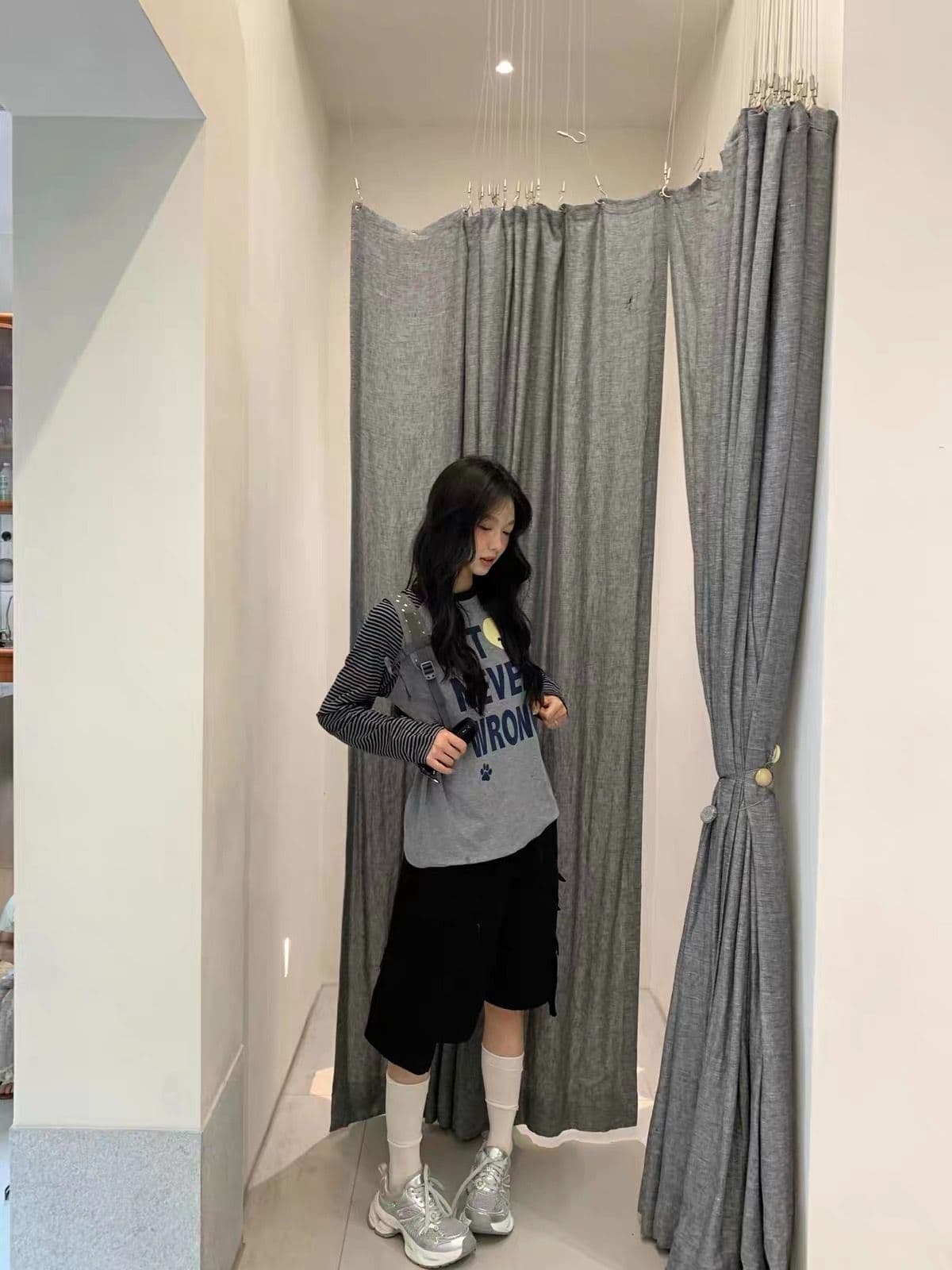 원본 솜씨 순면 220 그램 긴팔 티셔츠 여성 상세 이미지 3