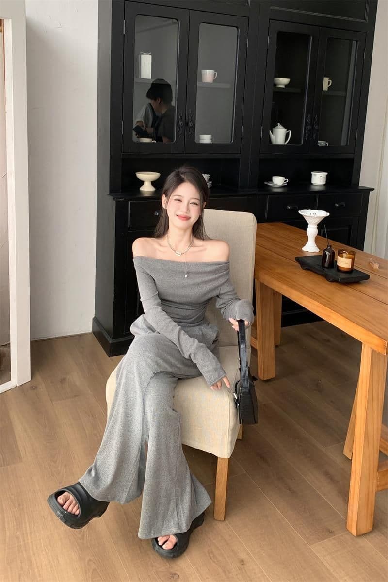 가을 겨울 ootd 착용 가져 가라. 세트 2026 년 새로운 니트 맨위 바지 투피스 세트 고급 센스 코디 전체 집합 상세 이미지 15