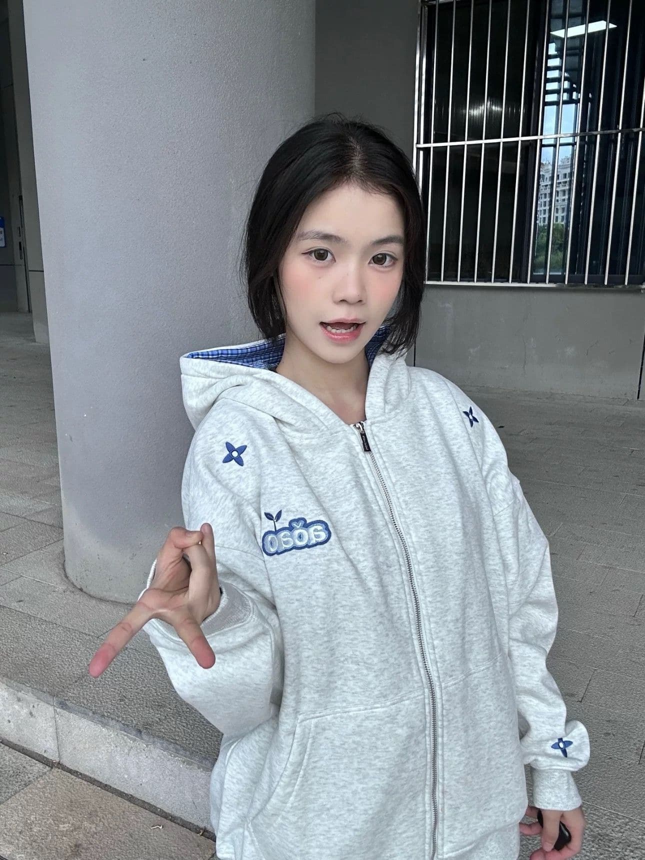 얇은 스타일 털이 있는 원본 솜씨 순수한 Mianhua 면 복합 후드티 여성 상세 이미지 5
