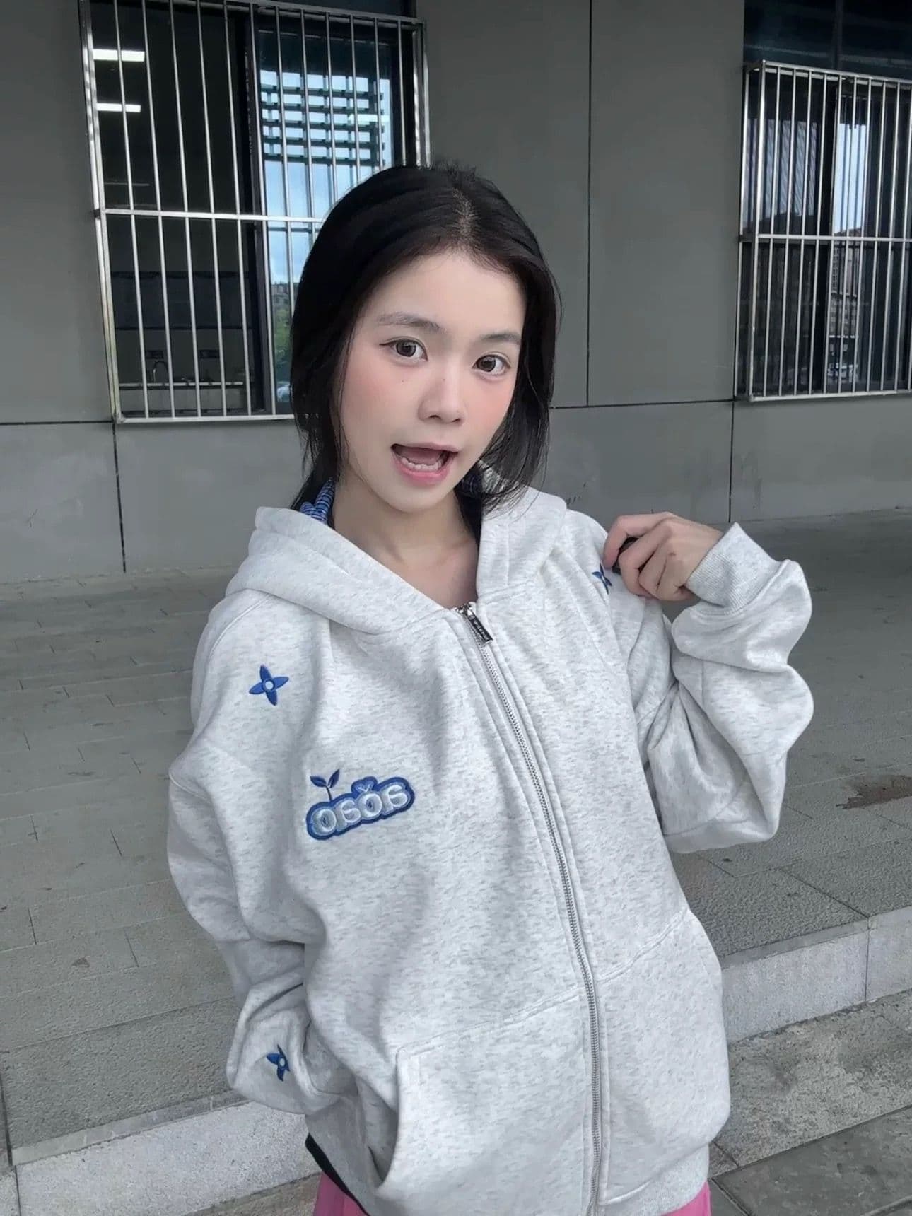 얇은 스타일 털이 있는 원본 솜씨 순수한 Mianhua 면 복합 후드티 여성 상세 이미지 6