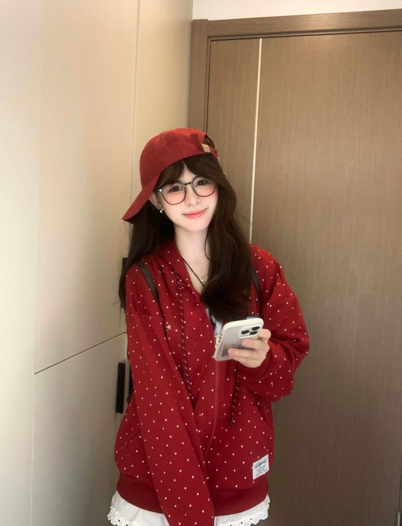 얇은 스타일 이후 패키지 칼라 순수한 Mianhua 면 복합 후드티 여성 상세 이미지 5