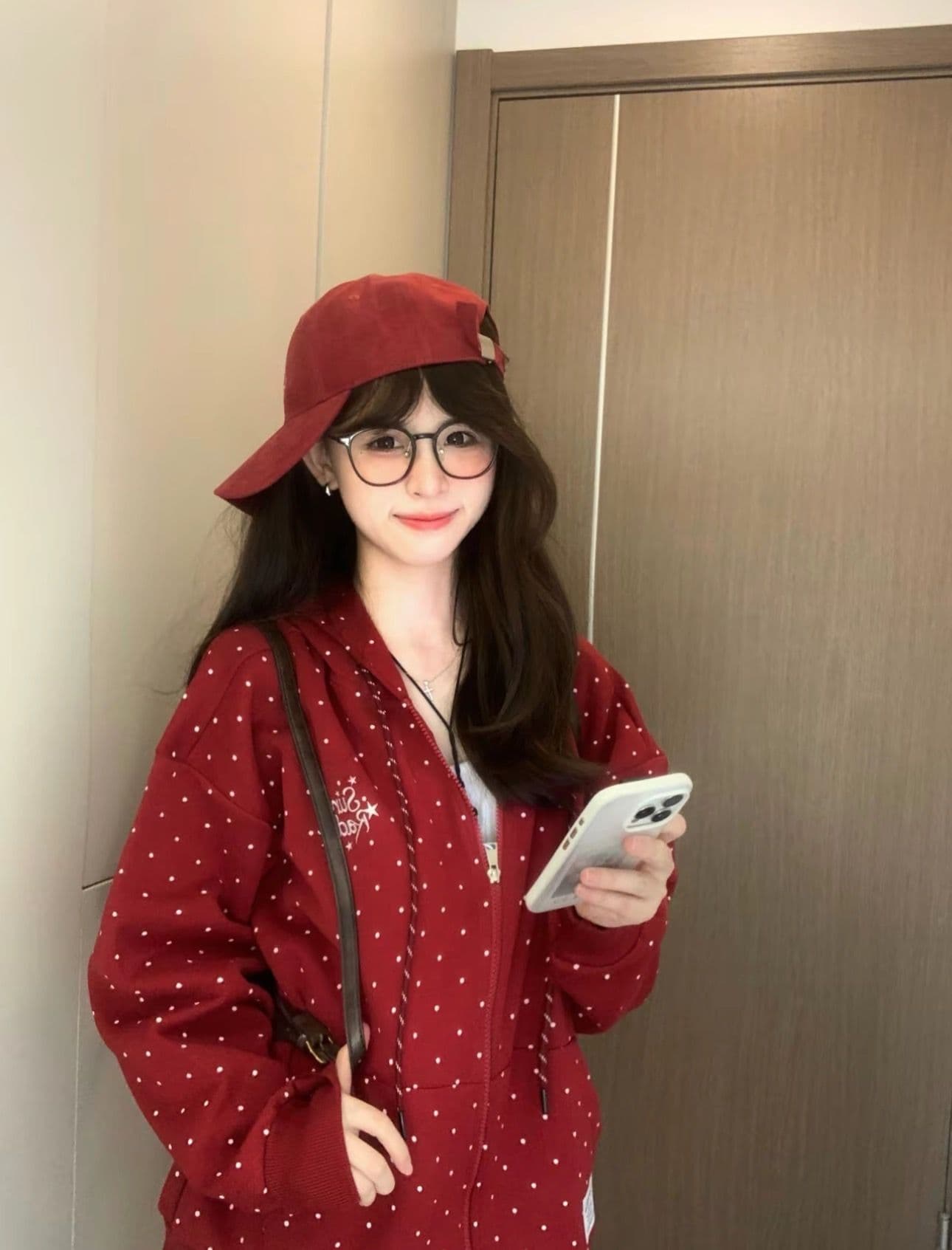 얇은 스타일 이후 패키지 칼라 순수한 Mianhua 면 복합 후드티 여성 상세 이미지 12