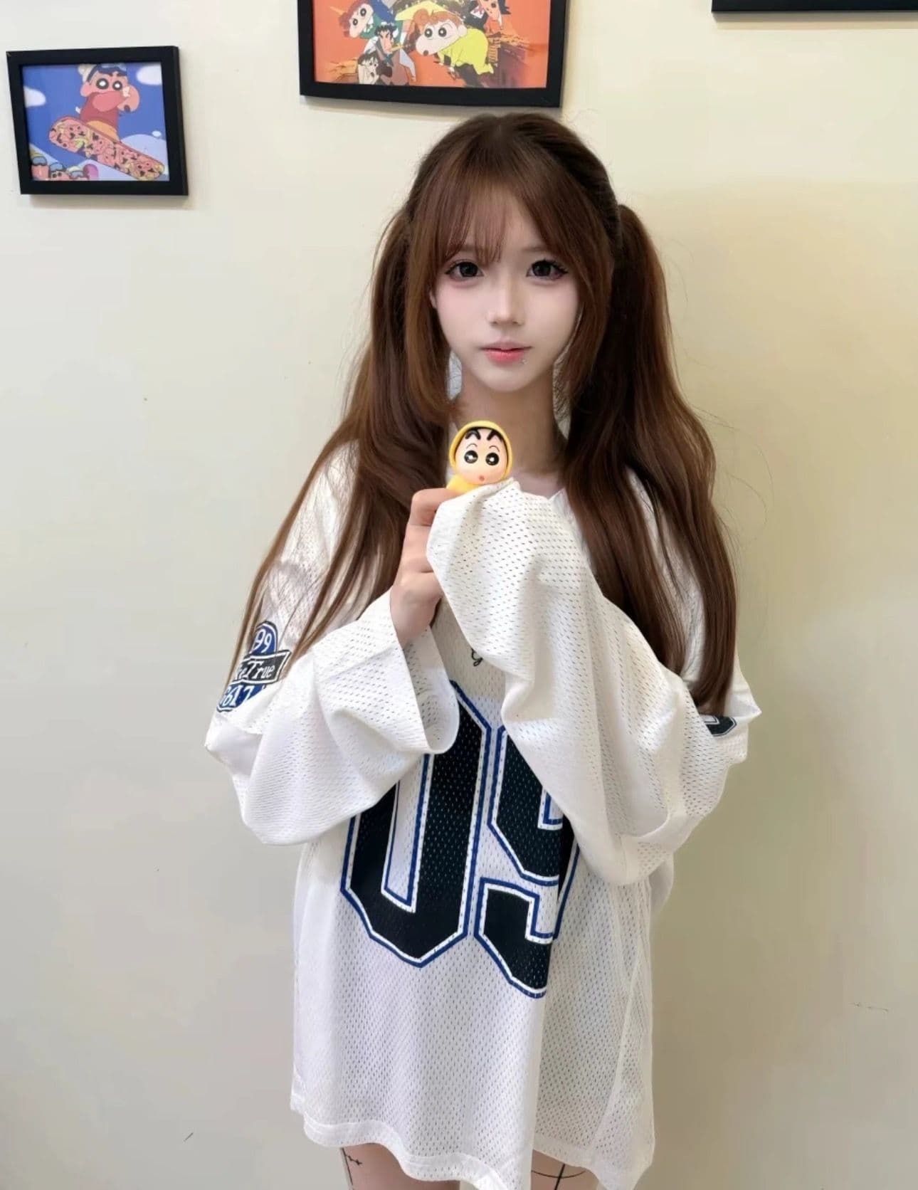 원본 솜씨 원단 긴팔 티셔츠 여성