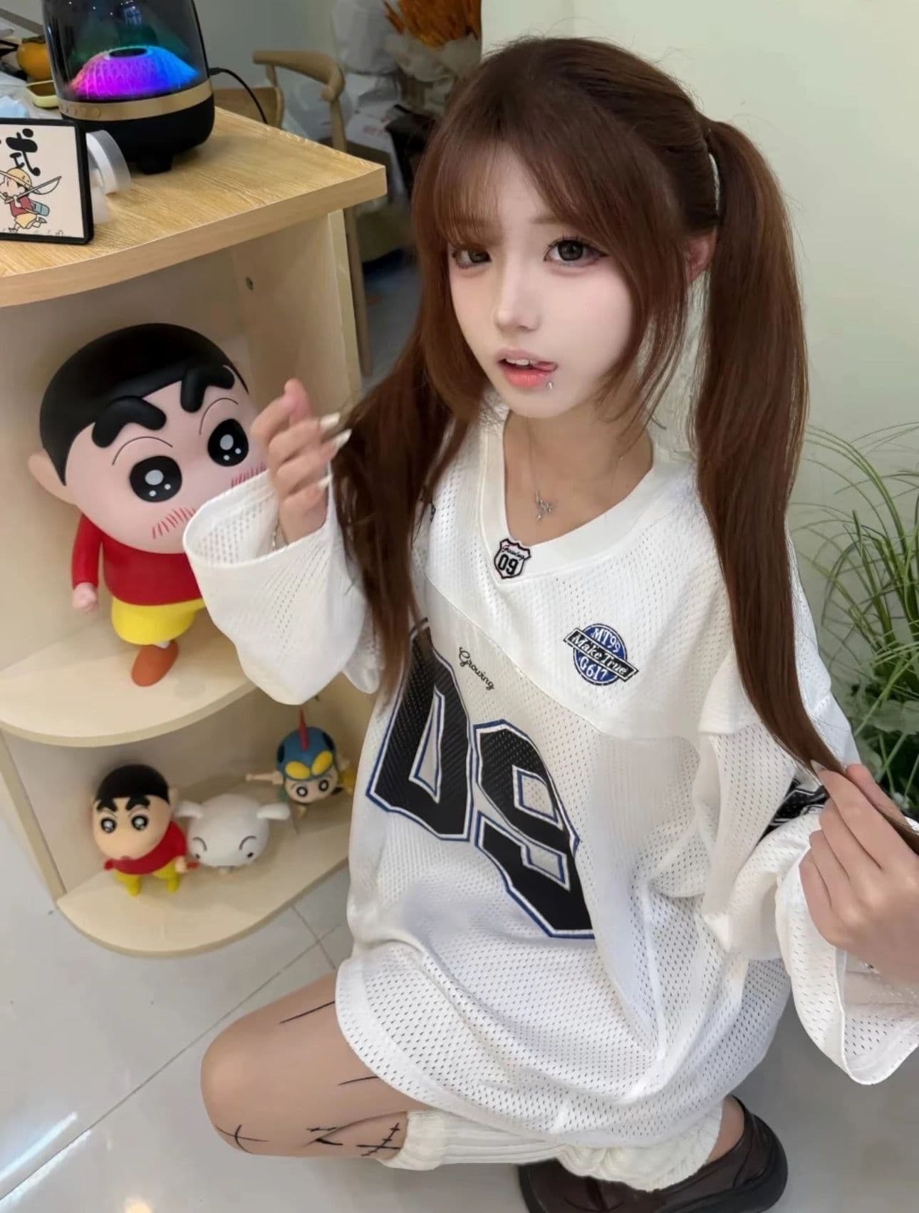 원본 솜씨 원단 긴팔 티셔츠 여성 이미지 2