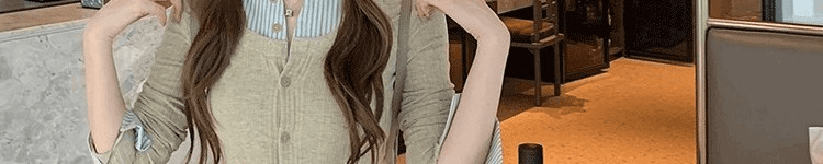 페이크 레이어드 모직물 핀 스트라이프 세트 여성 2026 가을 새로운 디자인 센스 품격 슬림해 보이는 반신 스커트 투피스 세트 상세 이미지 21