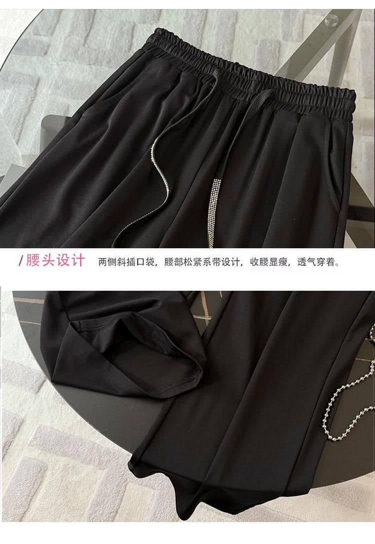 이후 패키지 칼라 전체 조각 세트 뜨거운 주간 고양이 흔들어서 톤 품질 후아 면 순면 복합 우유 실크 V넥 세트 여성 상세 이미지 10