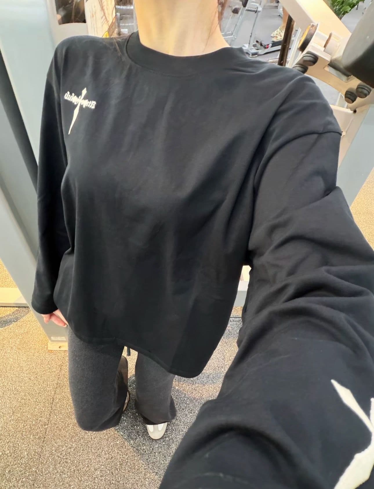 자수 접착제 표준 원본 솜씨 순면 220 그램 긴팔 티셔츠 여성 상세 이미지 8