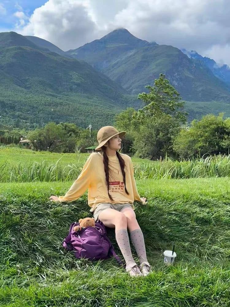 눈꽃 면 65 면 35 폴리 에스터 자외선 차단 긴팔 티셔츠 여성 상세 이미지 5