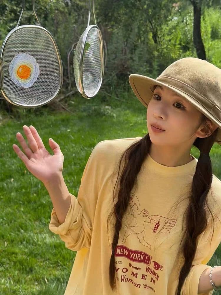 눈꽃 면 65 면 35 폴리 에스터 자외선 차단 긴팔 티셔츠 여성 상세 이미지 6