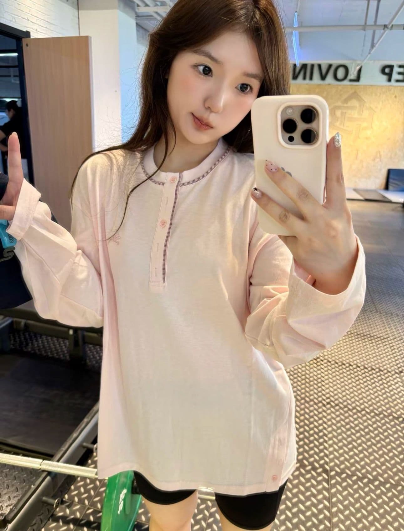 원본 솜씨 순면 220 그램 긴팔 티셔츠 여성