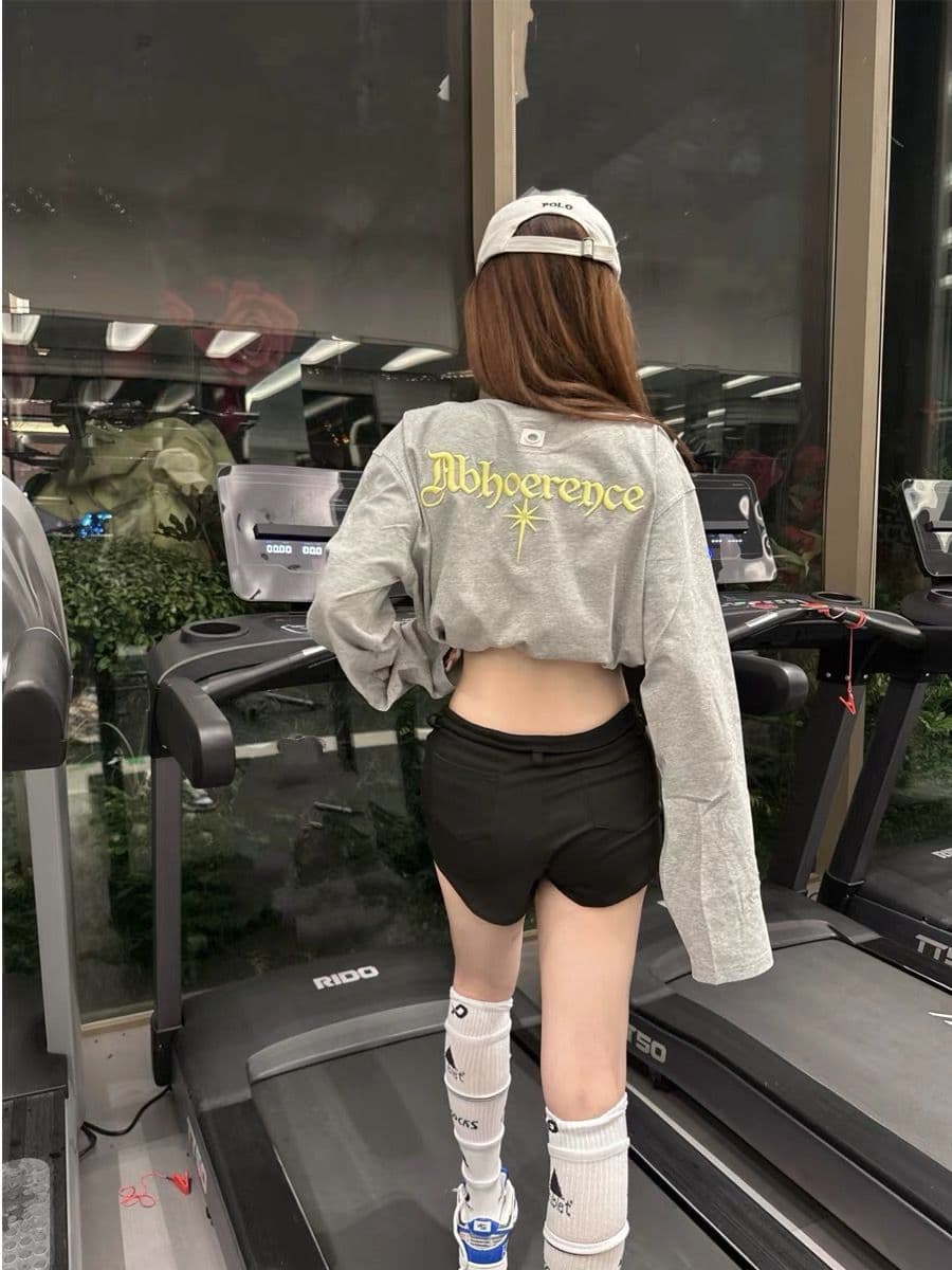원본 솜씨 순면 220 그램 긴팔 티셔츠 여성 이미지 2