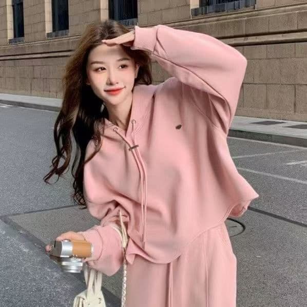 연령 감소 슬림해 보이는 스포츠 슈트 여성 봄 가을 학생 루즈핏 한국 스타일 패션 후드티 캐주얼 3종 세트 러닝 서비스 상세 이미지 7