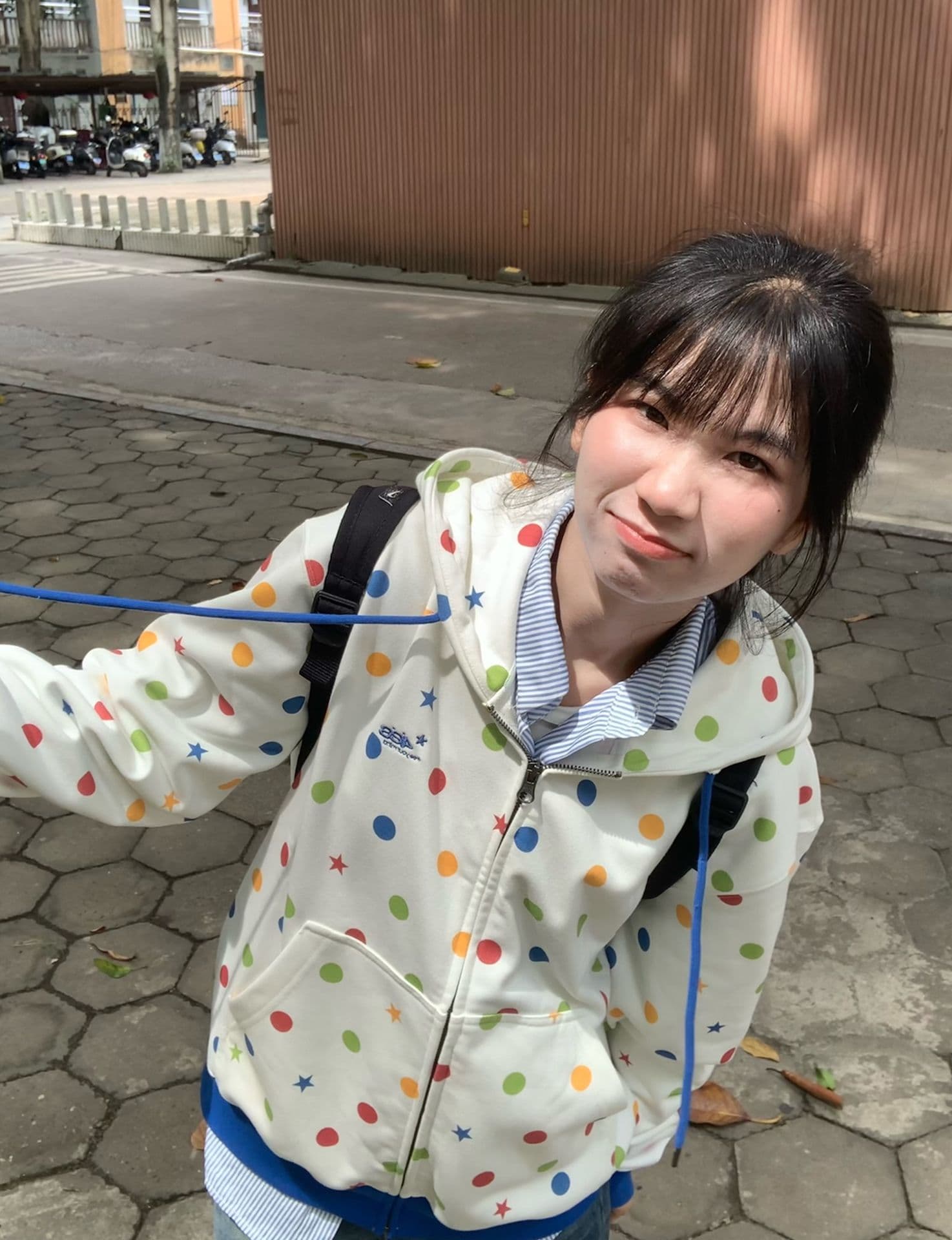 얇은 스타일 발 330 그램 백금 지퍼 자수 이후 패키지 칼라 순수한 Mianhua 면 복합 후드티 여성 상세 이미지 2