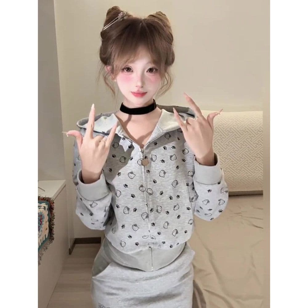 얇은 스타일 원본 부형제 이후 패키지 칼라 순수한 Mianhua 면 복합 후드티 여성 상세 이미지 4
