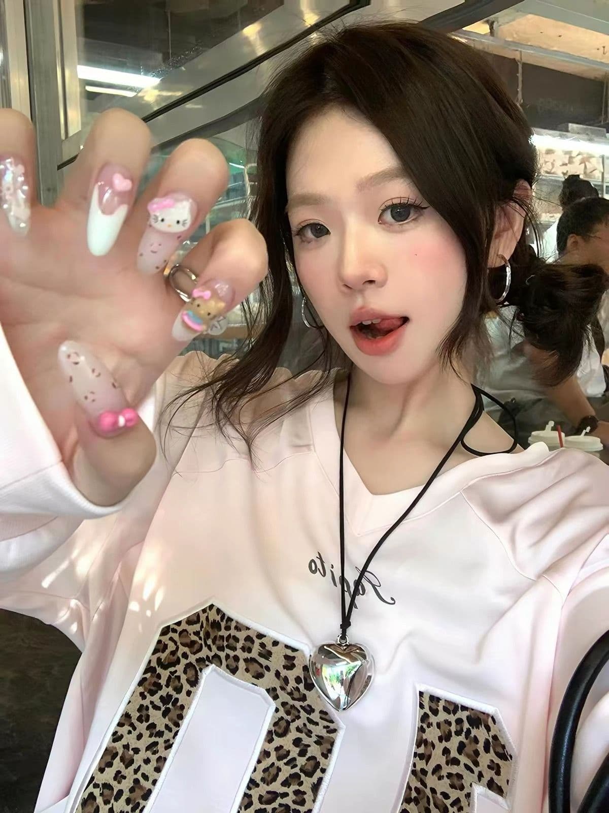 순면 220 그램 긴팔 티셔츠 여성 이미지 2