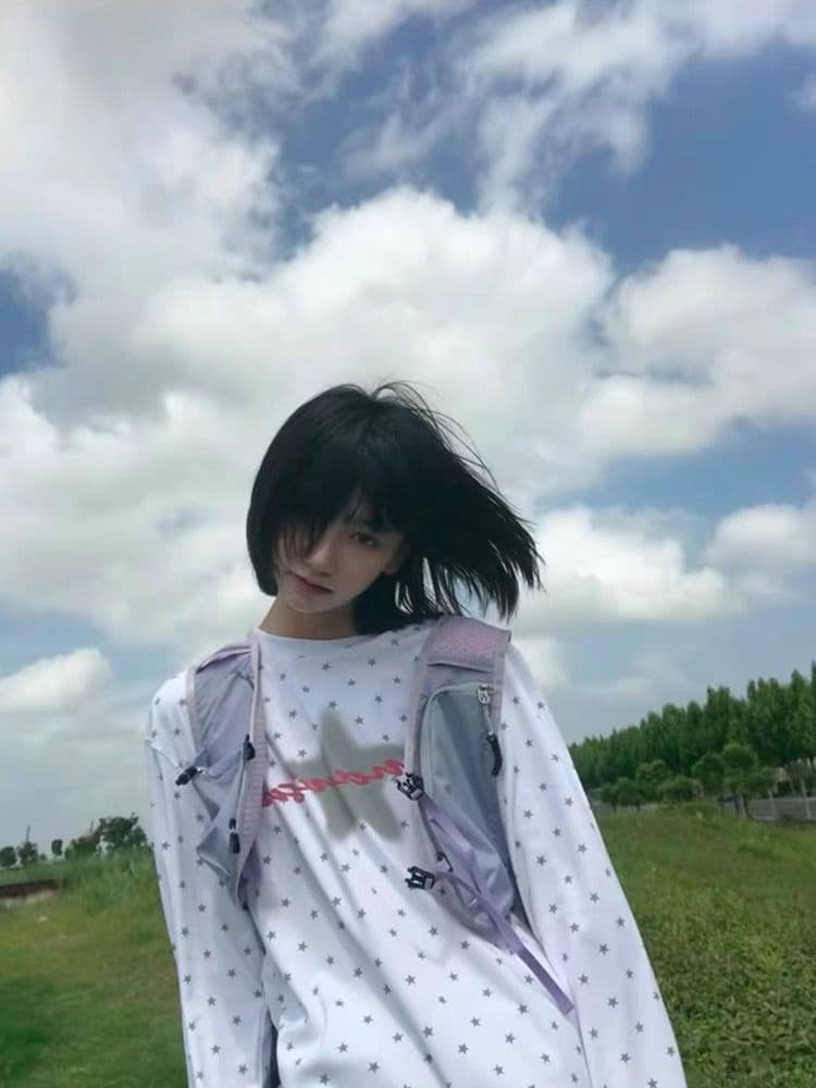 순면 220 그램 긴팔 티셔츠 여성 이미지 3