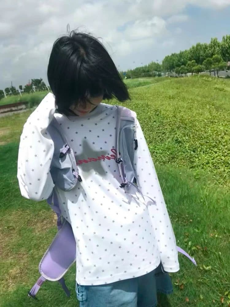 순면 220 그램 긴팔 티셔츠 여성 상세 이미지 6