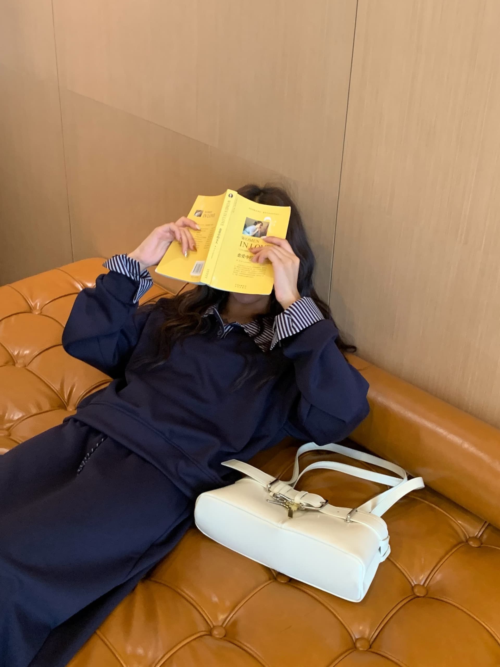한 부서 학원 스타일 연령 감소 세트 여성 빅 사이즈 체크무늬 패치워크 후드티 반신 스커트 투피스 세트 상세 이미지 15