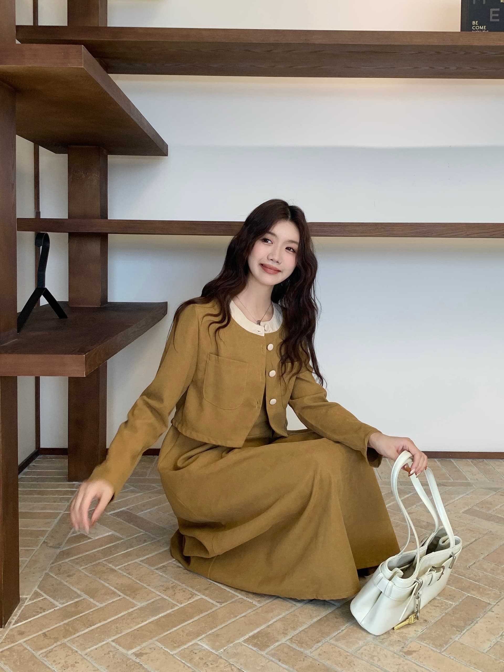 실사 빅 사이즈 고급 센스 외국 가스 연령 감소 패션 품격 슬림해 보이는 다용도 캐주얼 드레스 상세 이미지 6