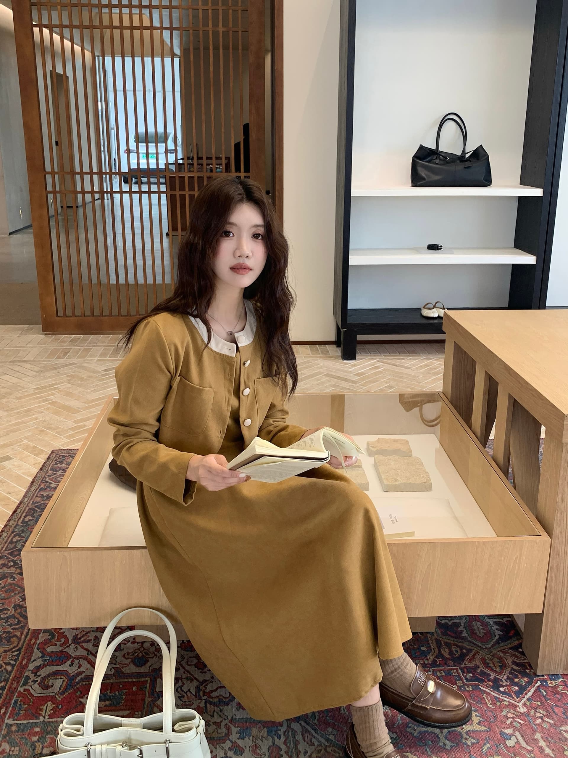 실사 빅 사이즈 고급 센스 외국 가스 연령 감소 패션 품격 슬림해 보이는 다용도 캐주얼 드레스 상세 이미지 7