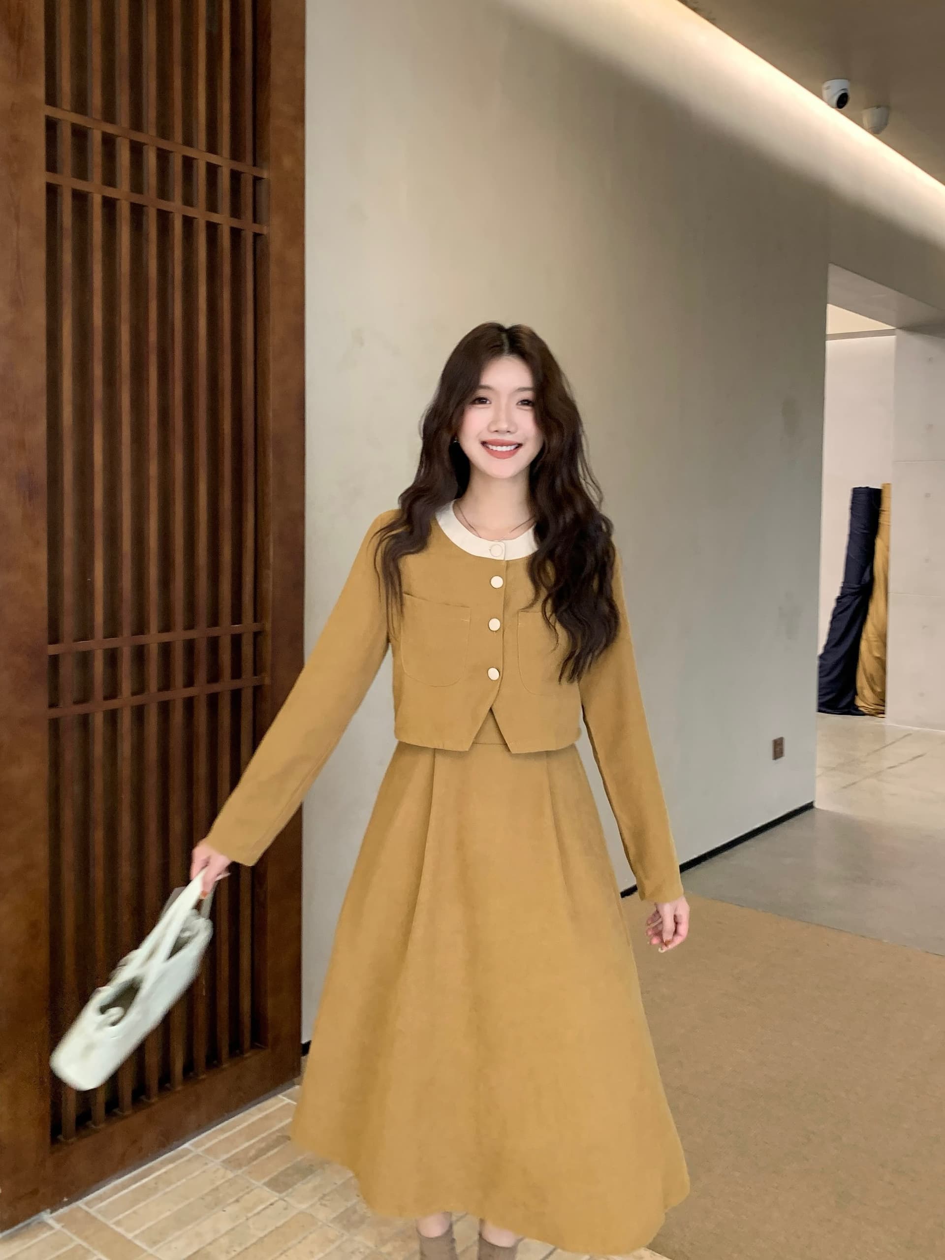 실사 빅 사이즈 고급 센스 외국 가스 연령 감소 패션 품격 슬림해 보이는 다용도 캐주얼 드레스 상세 이미지 11