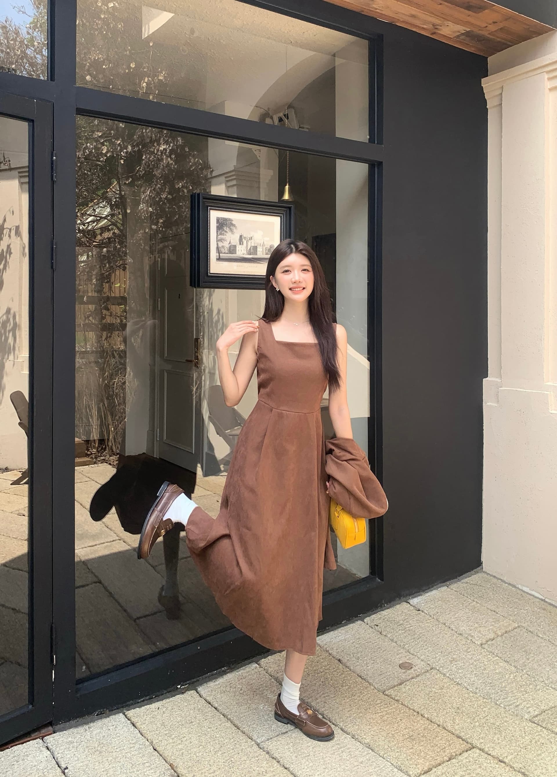 실사 빅 사이즈 고급 센스 외국 가스 연령 감소 패션 품격 슬림해 보이는 다용도 캐주얼 드레스 상세 이미지 19