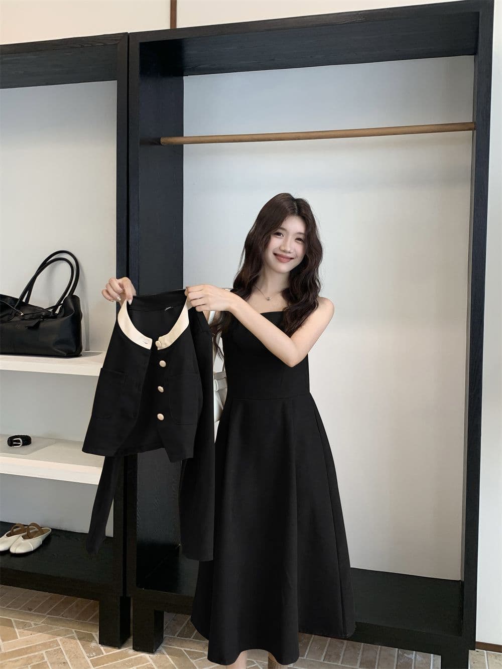 실사 빅 사이즈 고급 센스 외국 가스 연령 감소 패션 품격 슬림해 보이는 다용도 캐주얼 드레스 상세 이미지 25