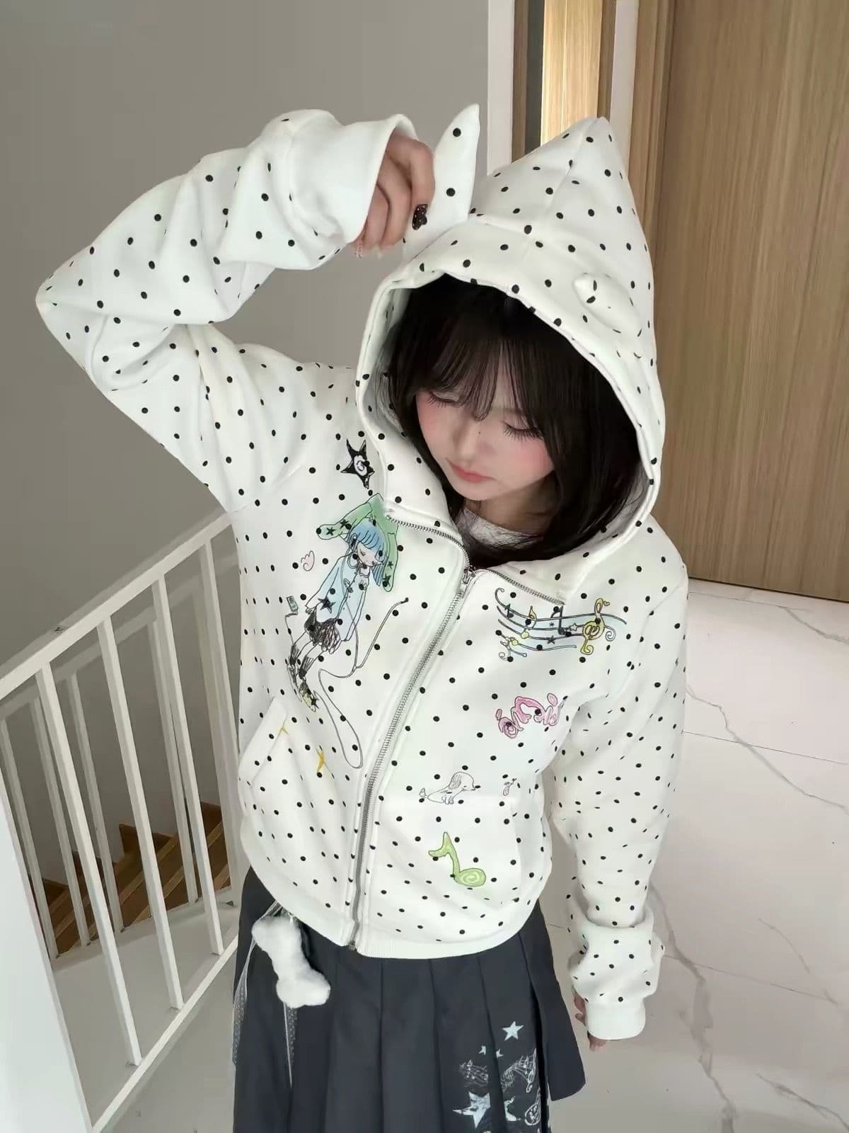 좋은 품질 원본 솜씨 천 프린트 순수한 Mianhua 면 복합 후드 티 스웨터 여성