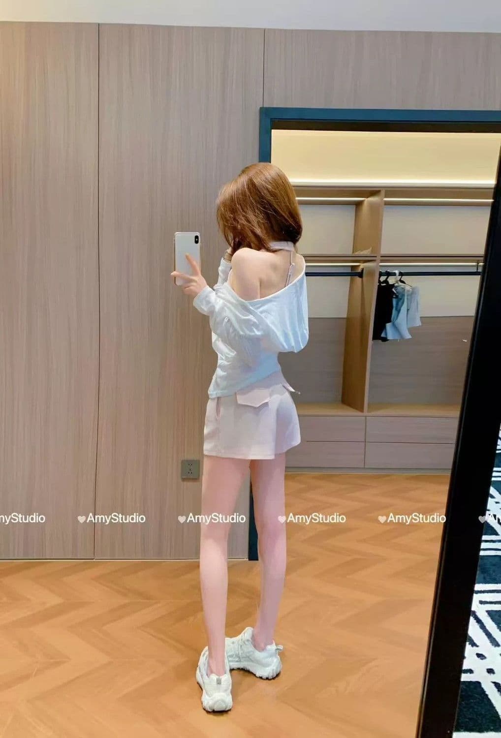 학원 스타일 후드 지퍼 긴팔 세트 여성 여름 디자인 센스 다용도 조끼 카디건 코트 반바지 3종 세트 상세 이미지 9