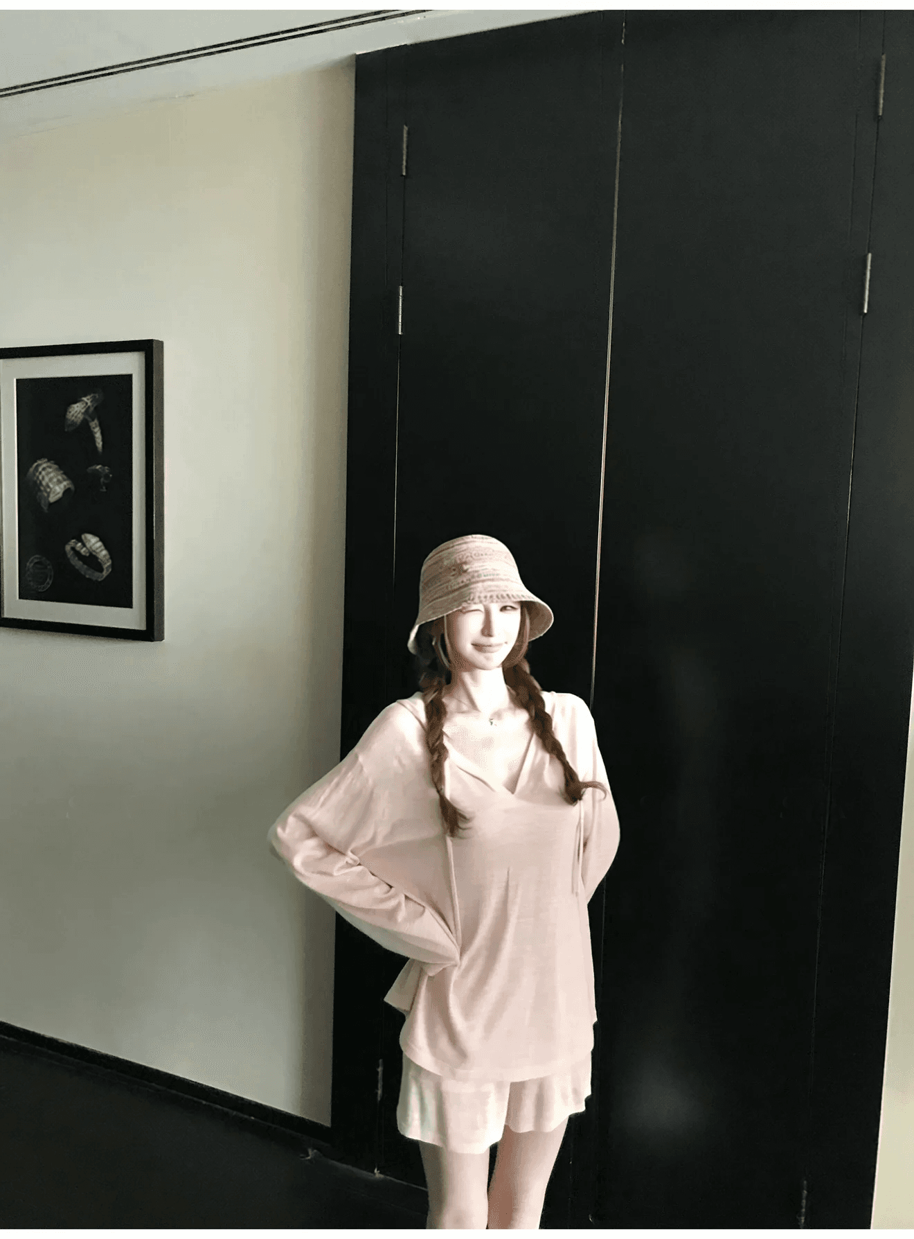 게으른 빛 산소 캐주얼 스포츠 슈트 여성 봄 여름 투피스 세트 반바지 후드티 루즈핏 가정 외출용 러닝 서비스 상세 이미지 5