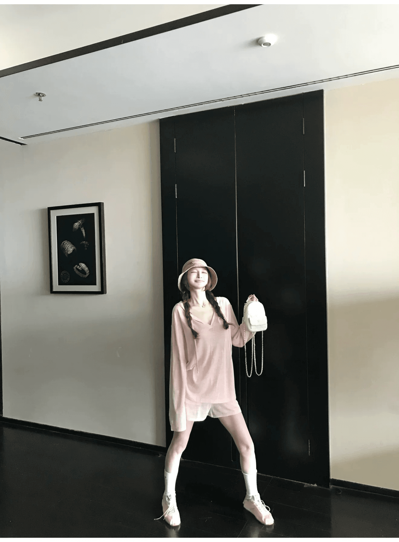 게으른 빛 산소 캐주얼 스포츠 슈트 여성 봄 여름 투피스 세트 반바지 후드티 루즈핏 가정 외출용 러닝 서비스 상세 이미지 8