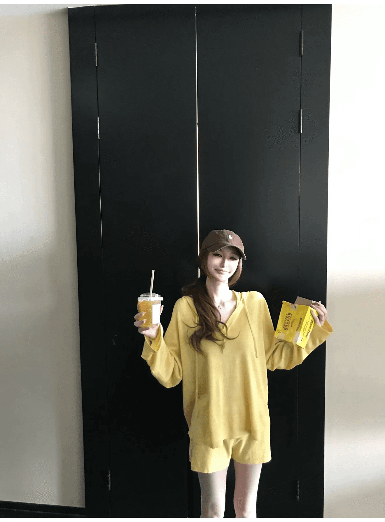 게으른 빛 산소 캐주얼 스포츠 슈트 여성 봄 여름 투피스 세트 반바지 후드티 루즈핏 가정 외출용 러닝 서비스 상세 이미지 23