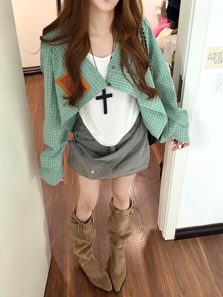 원본 원단 긴팔 여성 셔츠
