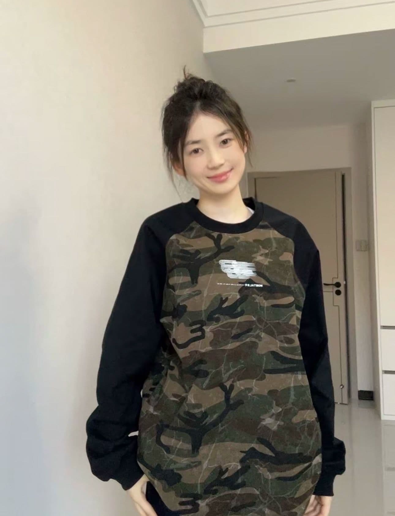 원본 솜씨 순면 더블 실 230 크 긴팔 티셔츠 여성 상세 이미지 15