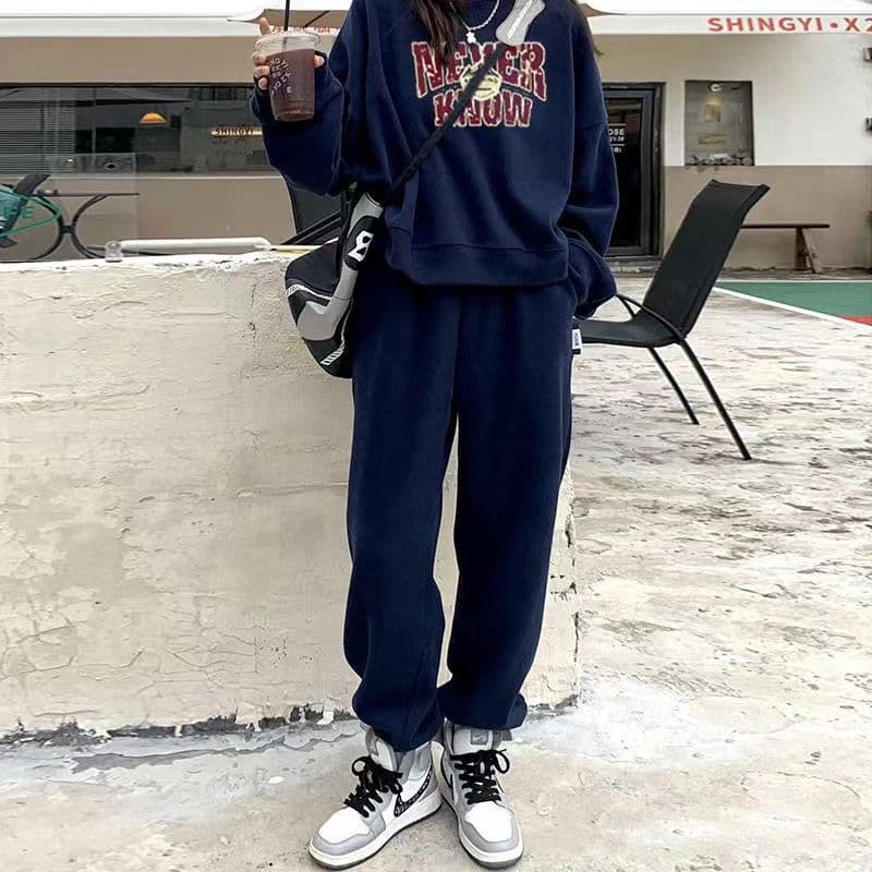 새로운 학생 한국 스타일 루즈핏 슬림해 보이는 세트 얇은 스타일 털이 있는 후드티 캐주얼 맨위 이미지 2