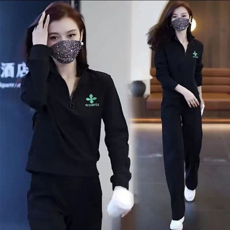 패션 스포츠 슈트 여성 2026 이른 가을 새로운 캐주얼 루즈핏 슬림해 보이는 캐주얼 투피스 세트 트렌디 상세 이미지 6