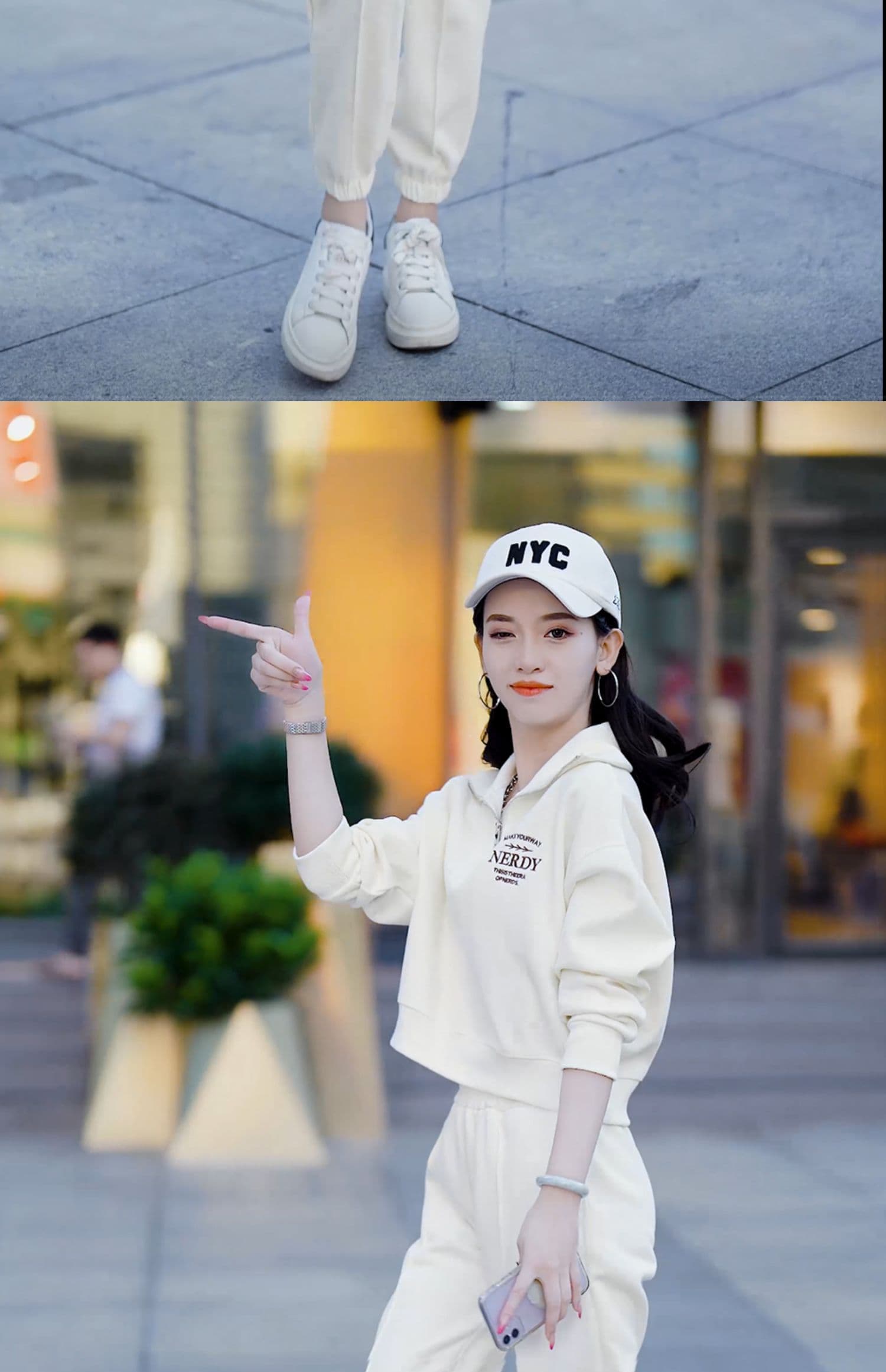 2026 이른 봄 가을 새로운 캐주얼 패션 루즈핏 운동복 투피스 슈트 여성 외국 가스 세련된 후드티 트렌디 상세 이미지 6