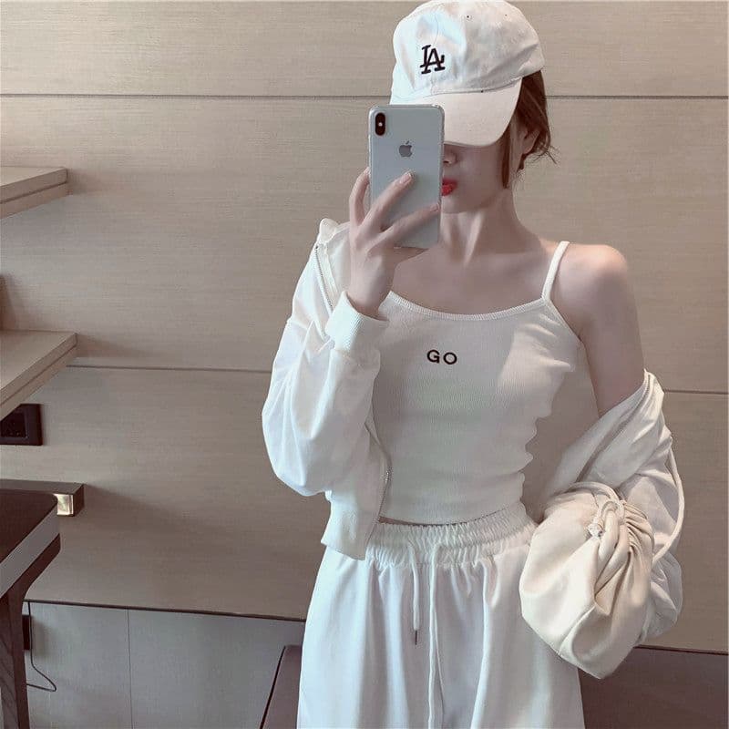 65 면 이른 가을 작은 키 인터넷 유명인 튀김 거리 항구 바람 레트로 chic 지퍼 후드티 세 조각 세트 여성 상세 이미지 12