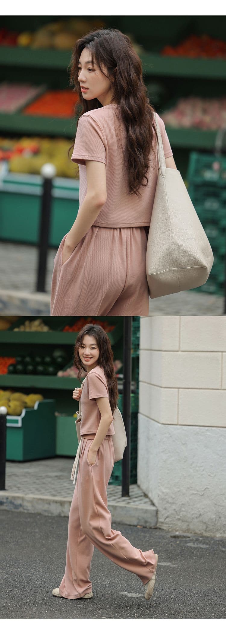 구슬 그라운드 원단 캐주얼 운동복 투피스 세트 얇은 스타일 지퍼 후드티 재킷 패션 고급 센스 긴 바지 세트 여성 상세 이미지 28