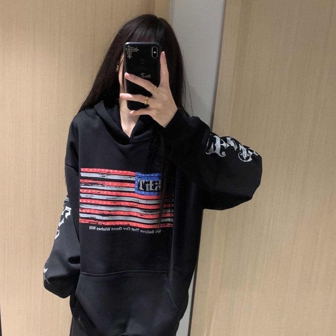 얇은 스타일 이후 패키지 칼라 순수한 Mianhua 면 복합 후드티 여성 상세 이미지 2